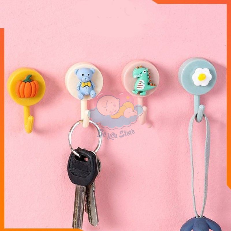 Móc Treo Đồ Dán Tường Nhiều Hình Dáng Tùy Chọn Dễ Thương