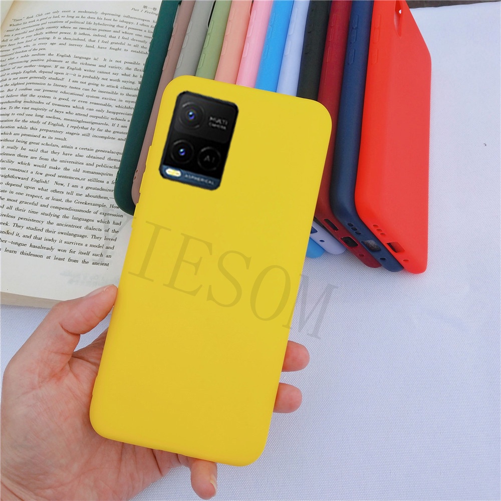 Ốp điện thoại TPU dẻo màu sắc ngọt ngào đơn giản thời trang cho VIVO Y21 2020 Y21S Y33S
