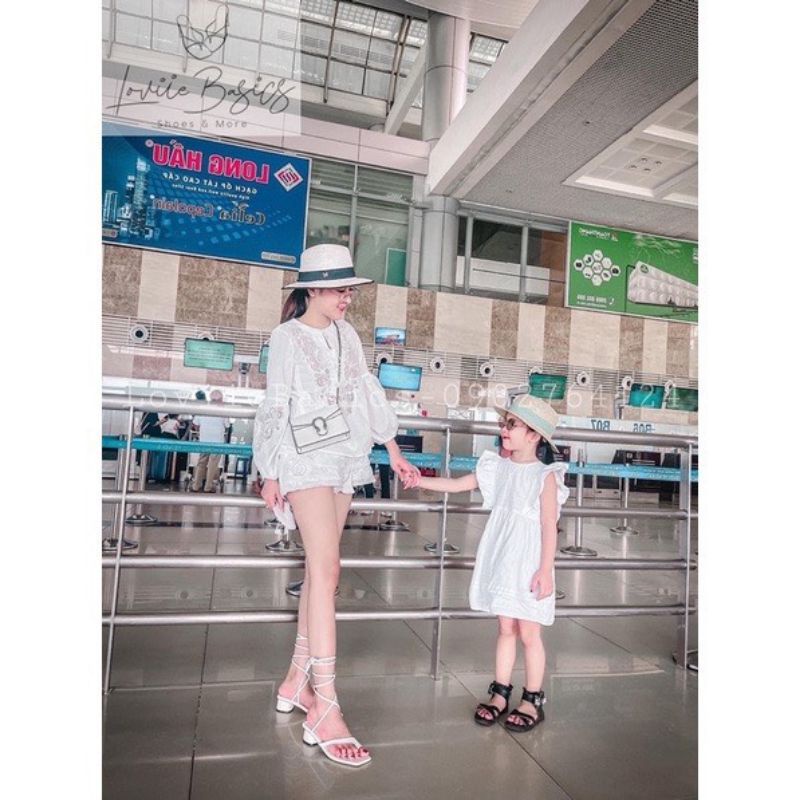 giày dep nữ sandal cao gót chiến binh nữ đế cao 3cm cá tính chất da mềm êm chân