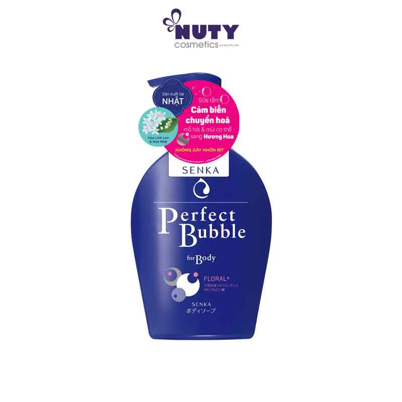 Sữa Tắm Dưỡng Ẩm Senka Perfect Bubble For Body Hương Hoa Đinh Hương & Hoa Nhài (500ml)