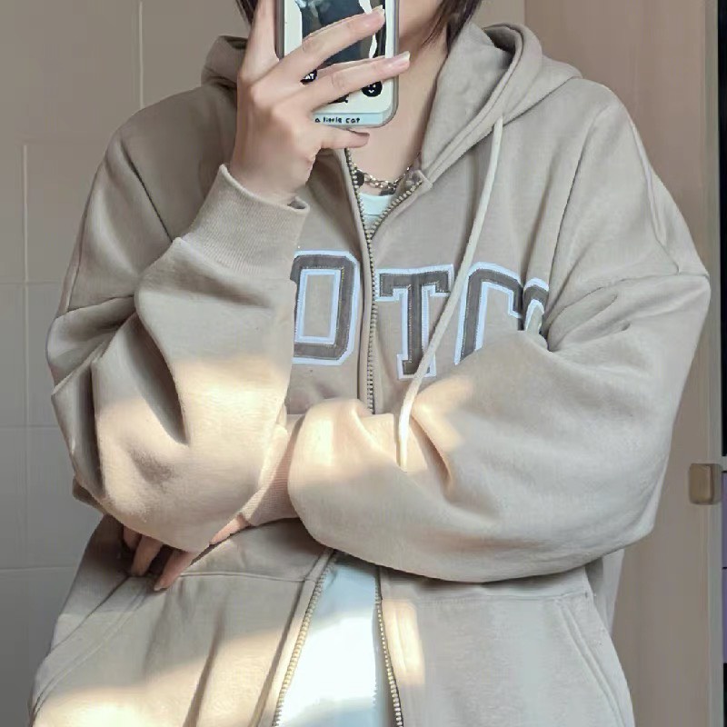 (CÓ SẴN) Áo khoác nỉ hodie màu ghi xám