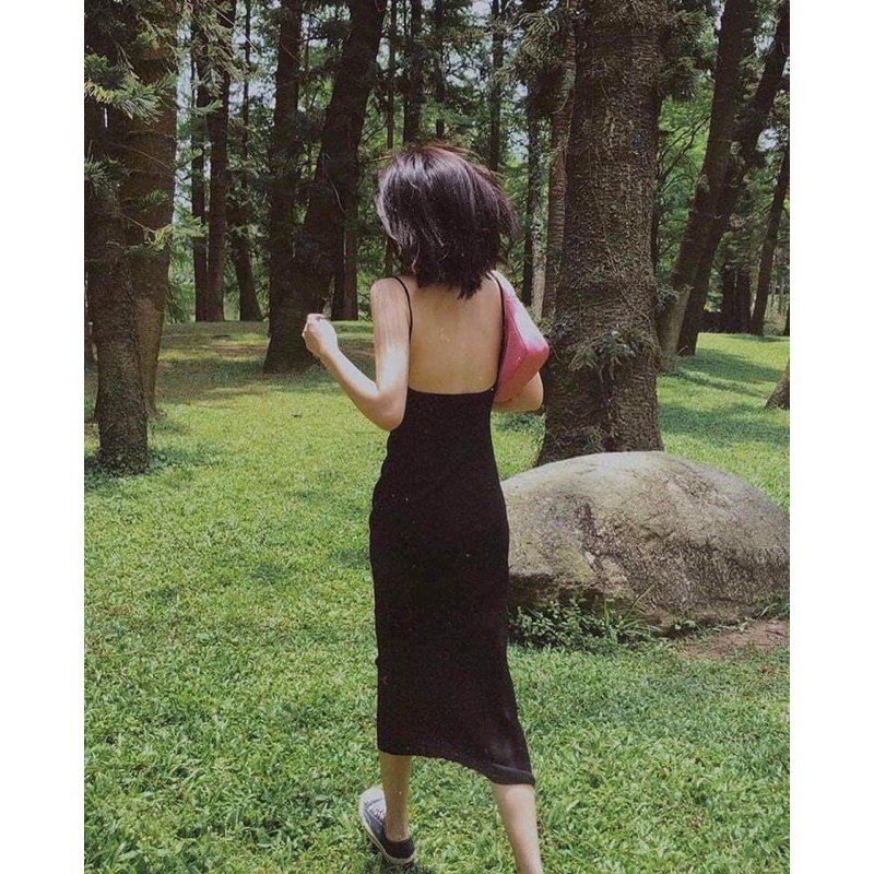 Váy Maxi Cổ Yếm Hở Lưng Hàng Đủ Size | BigBuy360 - bigbuy360.vn