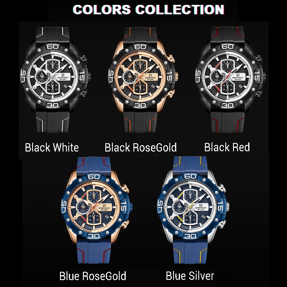Naviforce Đồng Hồ Thể Thao Chống Thấm Nước Thời Trang Cho Nam