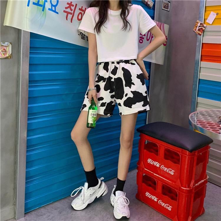 Quần short đùi bò sữa oversize dáng suông phong cách ulzzang/ Quần thể thao nam nữ form rộng unisex_veestore