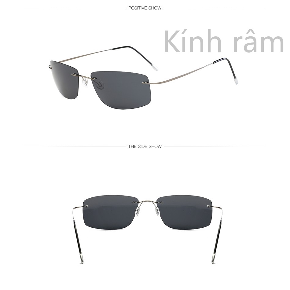 Kính mát gọng mỏng có tròn phân cực cho nam