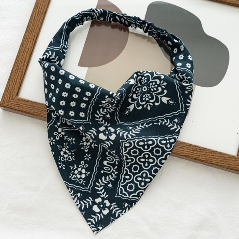 Khăn Choàng Cổ Co Giãn In Họa Tiết Hoa Phong Cách Vintage