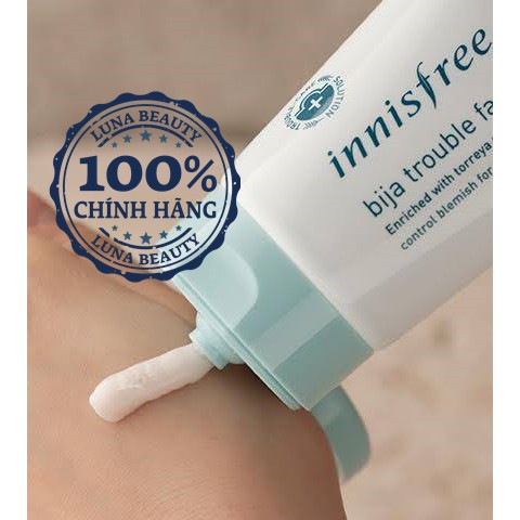 💧 Sửa Rửa Mặt Hạt Nhục Đậu Khấu Innisfree Bija Trouble Facial Foam 150ml 💧