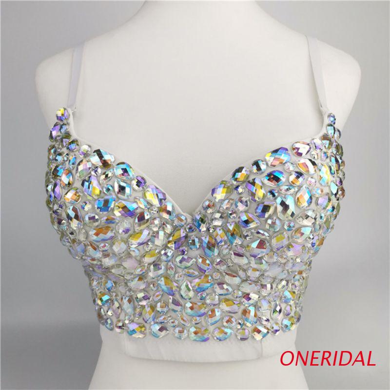 Áo sát nách hai dây đính đá lấp lánh sexy cho nữ