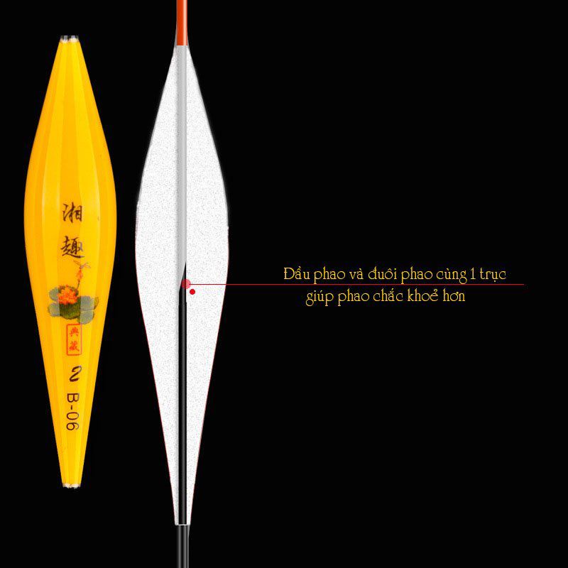 Bộ 12 phao câu đài nano màu vàng - Hộp phao câu đài