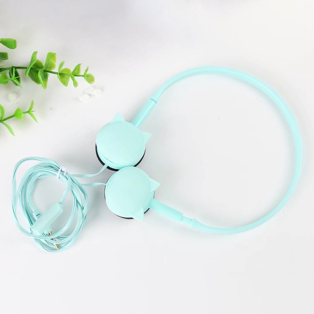 Tai Nghe Chụp Tai Có Mic Thiết Kế Hoạt Hình Cho Điện Thoại Thông Minh