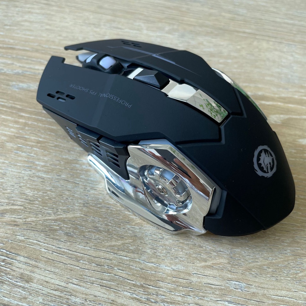 Chuột Gaming Không Dây Sạc Lại Phím Nhạy Thiết Kế Độc Lạ Có Đèn LED Phát Sáng Nhiều Màu Phong Cách
