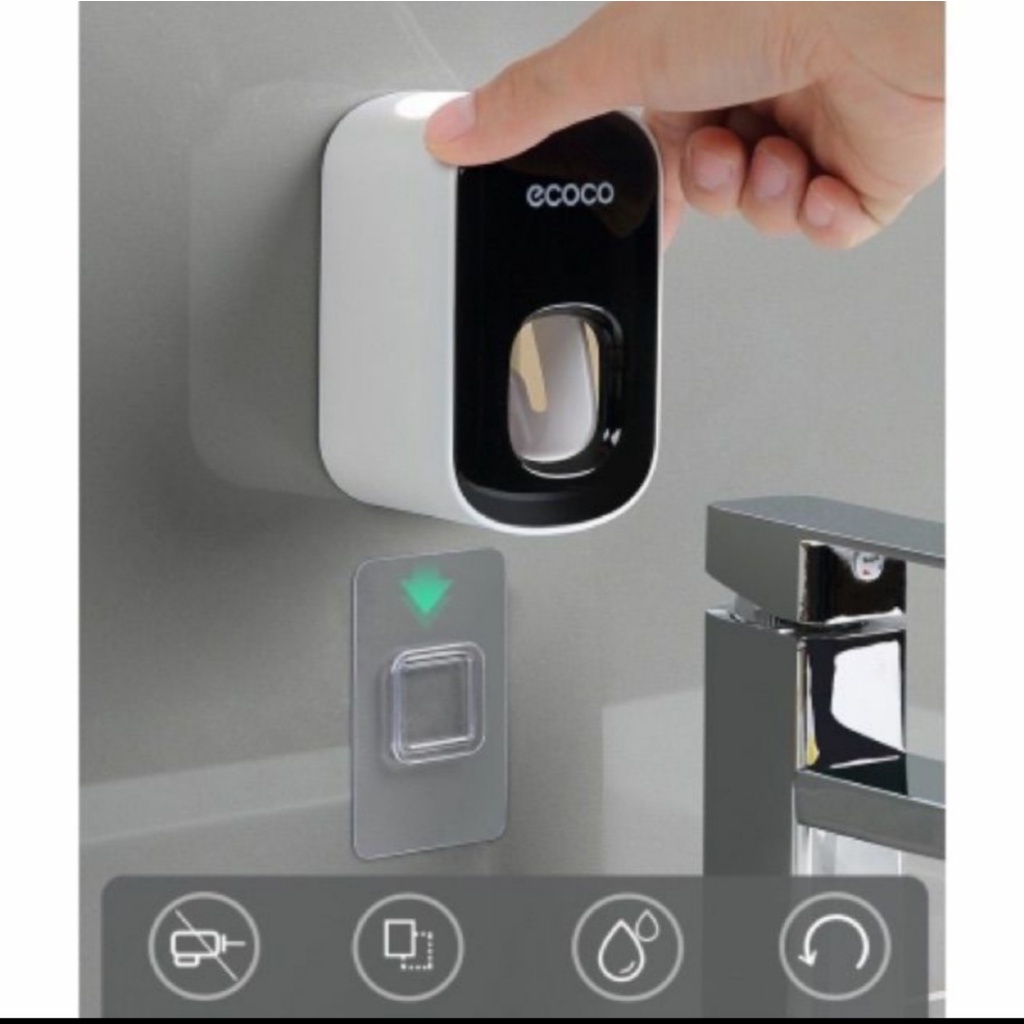 Dụng Cụ đỡ bóp tuýp kem đánh răng ECOCO tự động gắn lên tường Tiện dụng cho gia đình . Bộ Nhả Kem Đánh Răng Tự Động