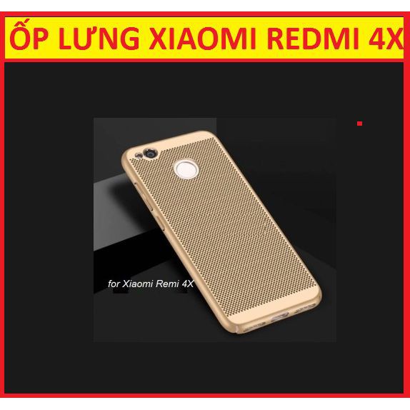 Ốp lưng chống nóng, tản nhiệt Xiaomi Redmi 4X Tặng kính cường lực