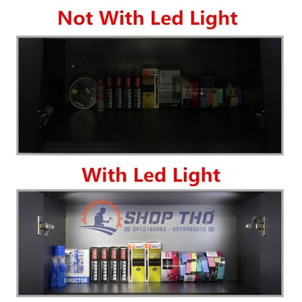 Đèn led chiếu sáng gắn bản lề bật (4 cái)