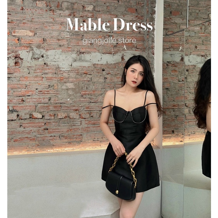 Đầm tafta viền đá hai dây Giangjoile.Store