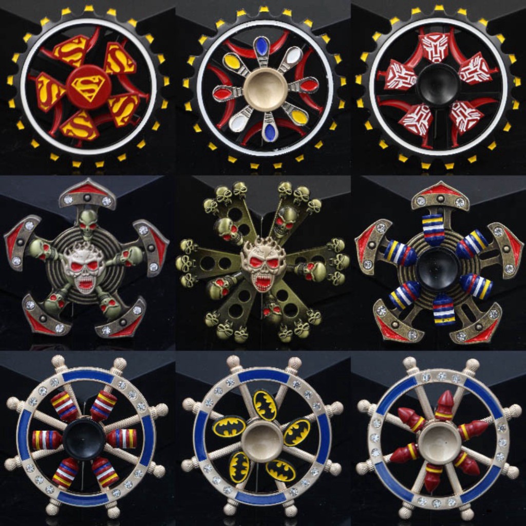 (KÈM HỘP) SPINNER CON QUAY 2 TẦNG 2 TRONG 1 QUAY ĐƯỢC NHIỀU KIỂU Nhiều Màu Sắc Kim loại Chơi Giải Trí Xả Stress Giảm Căn