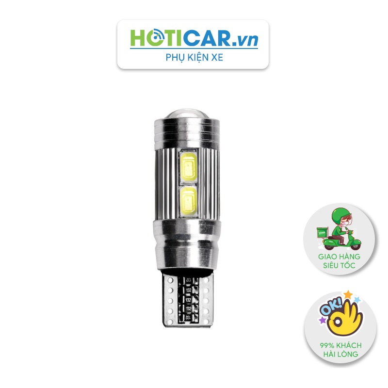Đèn led dùng cho đèn xi nhan báo rẽ, demi, đọc sách, trần, cốp, đồng hồ taplo chân T10 T105630-10