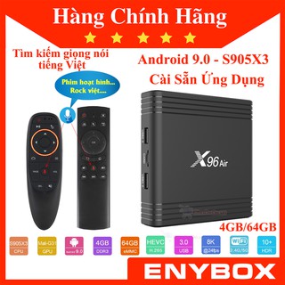 Mua ENYBOX X96 Air 4GB/64GB S905X3 Android TV Box Cấu Hình Khủng Giá Rẻ Tìm Kiếm Giọng Nói Tiếng Việt