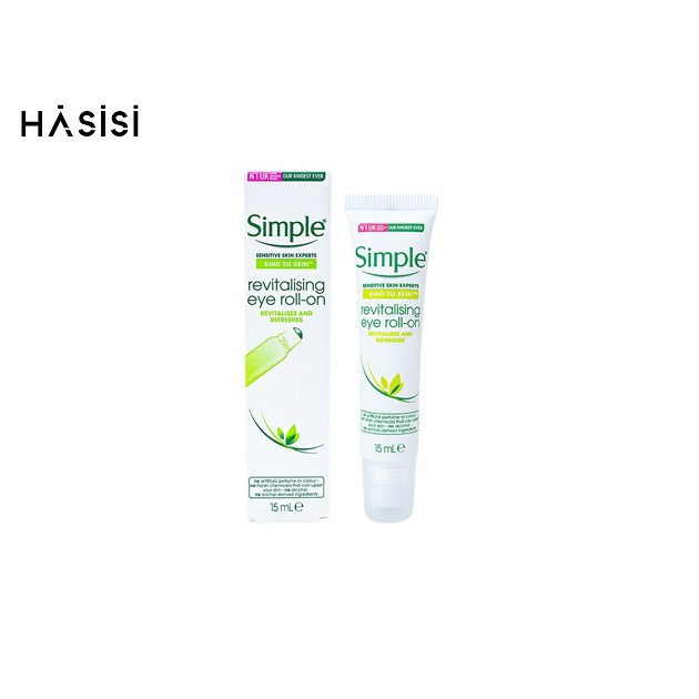 Bút Lăn Dưỡng Giảm Thâm, Chống Nhăn Vùng Mắt SIMPLE KIND TO SKIN REVITALISING EYE ROLL-ON 15ml