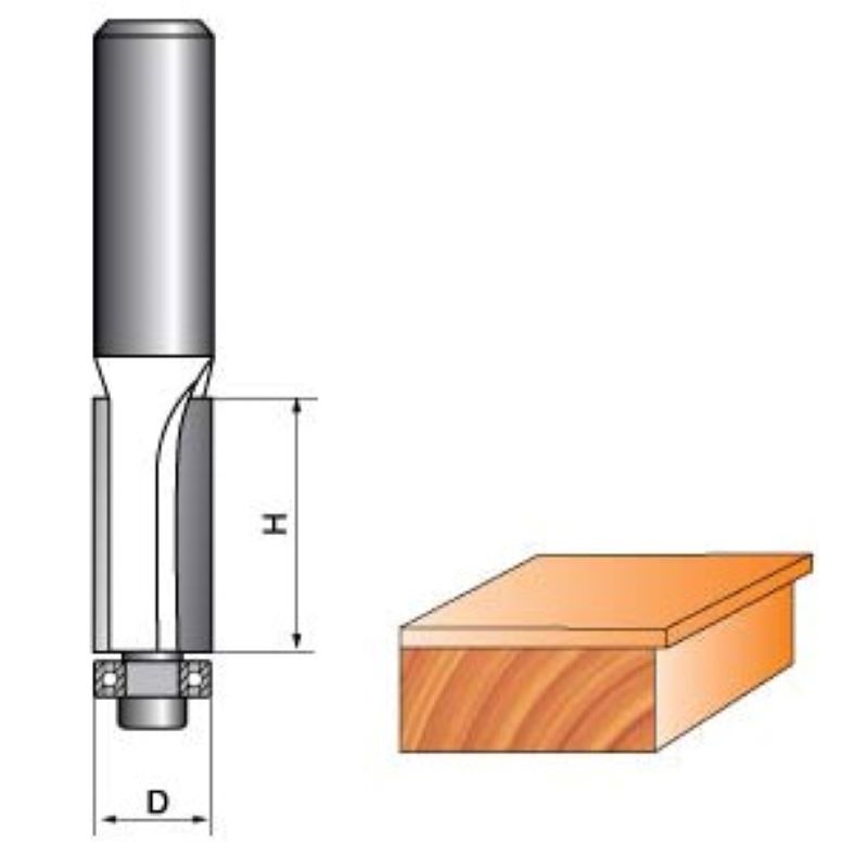 Mũi soi gỗ thẳng CNC lấy nền có bi mũi phay TIDEWAY lắp máy soi cầm tay và trục đứng MPGTB0201