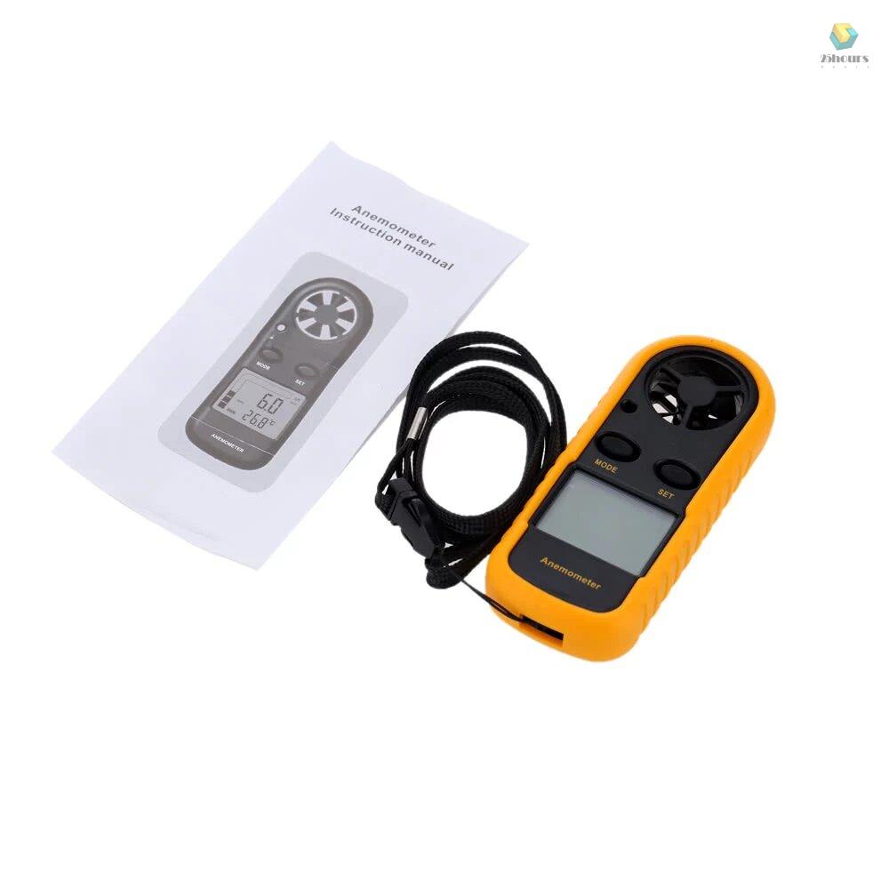 Máy Đo Tốc Độ Gió Kỹ Thuật Số LCD Mini Có Đèn Nền