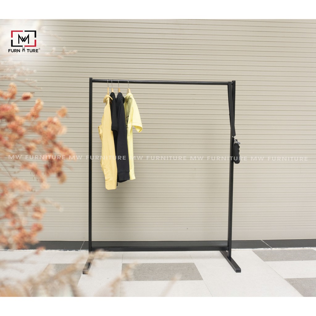 Giá treo quần áo thanh đơn big size 120x40x150 Trắng/Đen - thương hiệu MW FURNITURE