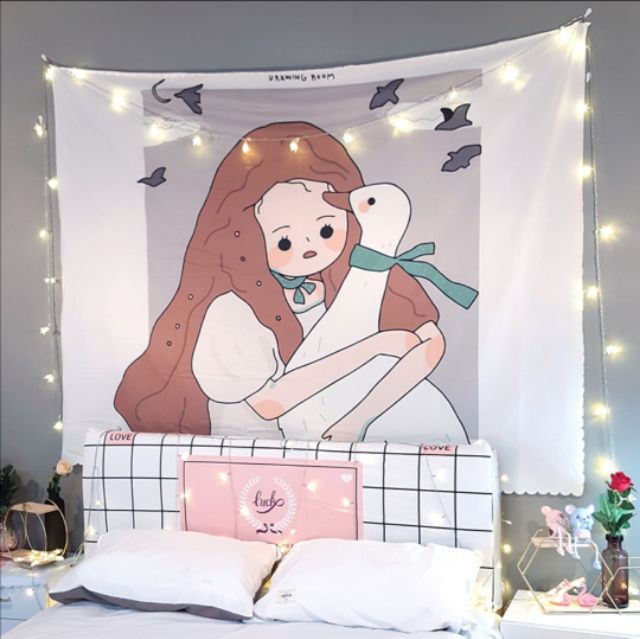 (SẴN - ĐẸP) Tranh vải decor tuổi teen A59