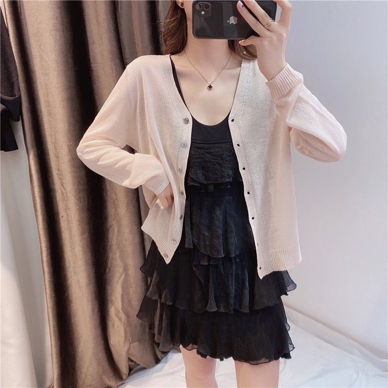 Áo Khoác Cardigan Dệt Kim Chống Nắng Thời Trang Mùa Hè Mới Cho Nữ