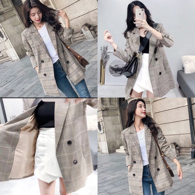 [CÓ SẴN] Áo khoác blazer caro | BigBuy360 - bigbuy360.vn