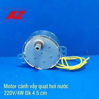 Motor cánh vẫy quạt  hơi nước ĐK 45mm, 220V/4W, 2.5/3rpm trục to