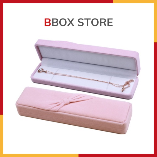 Hộp đựng dây chuyền vòng cổ chất liệu vải nhung cao cấp BBOX