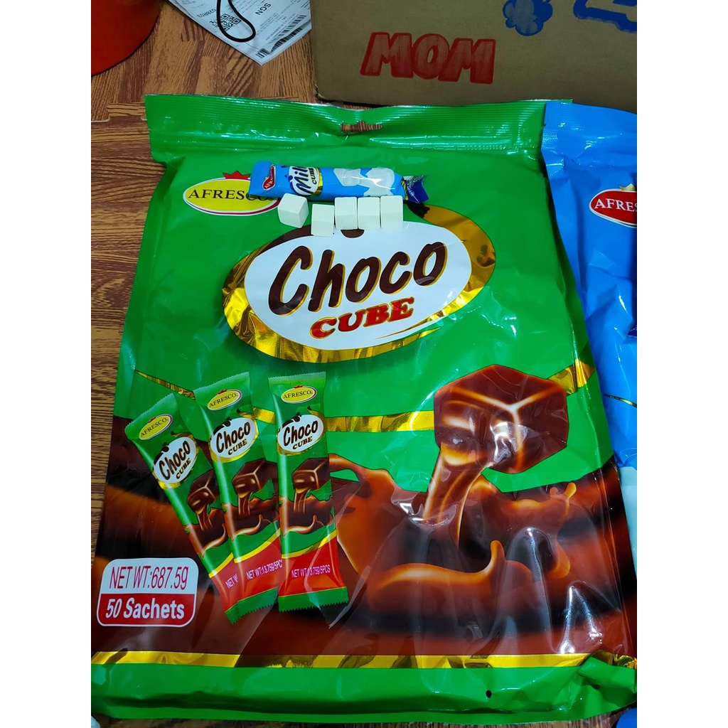 [ Ăn vặt dưỡng chất ] Combo 100 viên ( 20 gói ) Kẹo viên sữa chua Choco Cube / Milk Cube món ăn vặt siêu nghiền