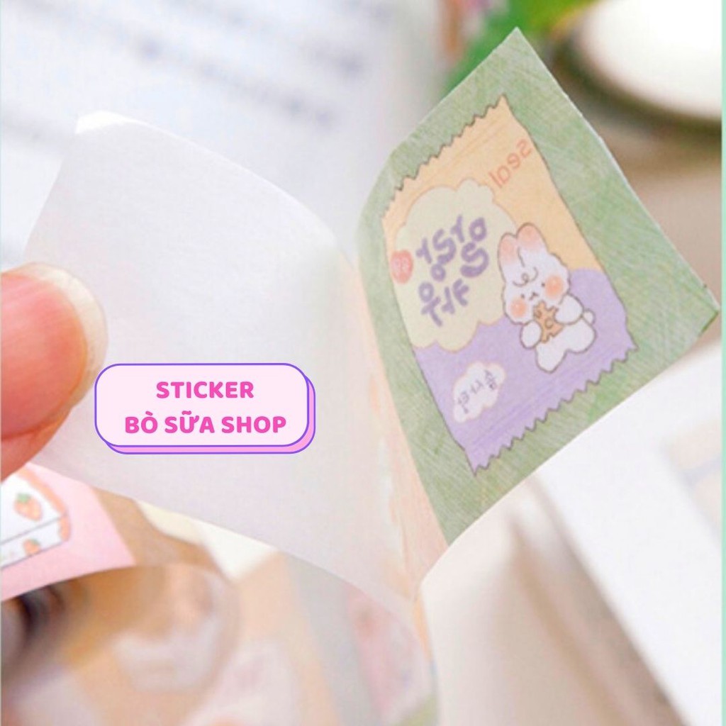 Sticker 5 mét siêu dài Phiên bản giới hạn, cuộn washi tape băng keo trang trí nhiều hình cực đáng yêu