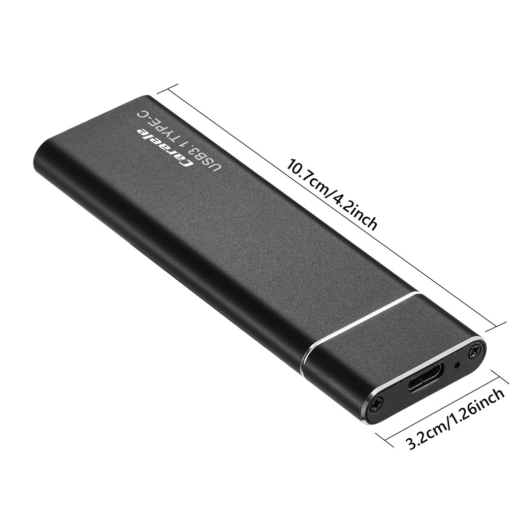 【100% Original】Caraele 500GB SSD High Speed portable external Solid State Disk USB3.1 Up to 430MB/s Tốc độ cao di động bên ngoài Solid State Disk USB3.1 Lên đến 430MB / giât