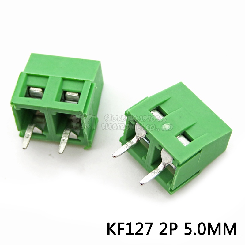 Set 10 Ốc Vít Thẳng KF127-5.0-2P KF127-2P 300V 10A 2Pin 5.0mm PCB 26-14A WG Chuyên Dụng
