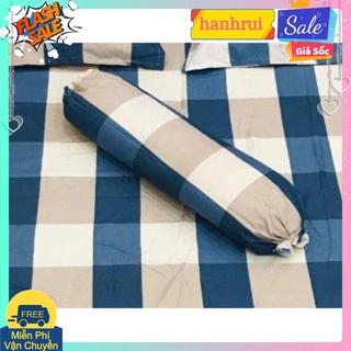 [Hanhrui]Vỏ gối ôm cotton poly 30x100cm mẫu kẻ bao diêm