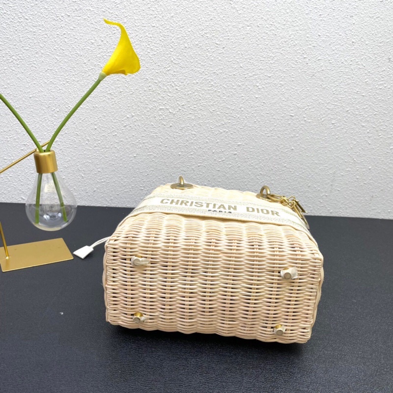 Túi xách nữ cao cấp Dior CD Wicker Basket túi đeo vai mẫu mới