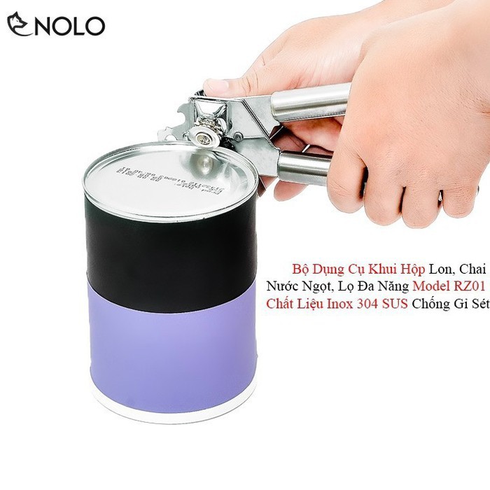 Dụng Cụ Khui Hộp Lon, Chai Nước Ngọt, Lọ Đa Năng RZ01 Chất Liệu Inox 304 Chống Gỉ Sét