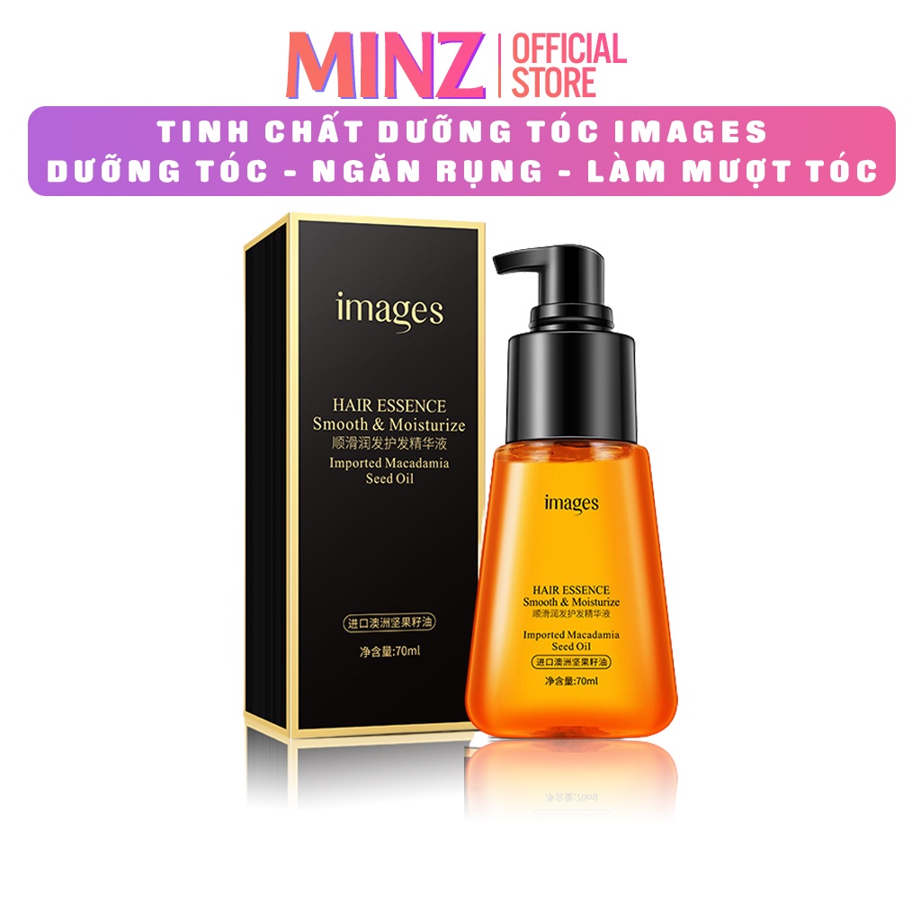 Tinh dầu dưỡng tóc uốn khô xơ, tóc nhuộm giúp giữ tạo nếp tóc mềm mượt phục hồi hư tổn MINZ