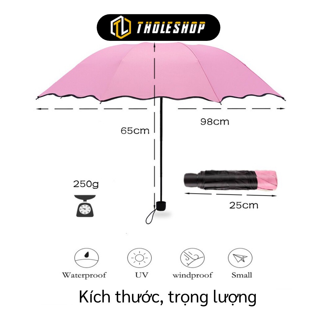 Ô Dù đi mưa hoặc nắng - Cây dù sẽ nổi hoa văn bông hoa nở khi đi dưới trời mưa 2783