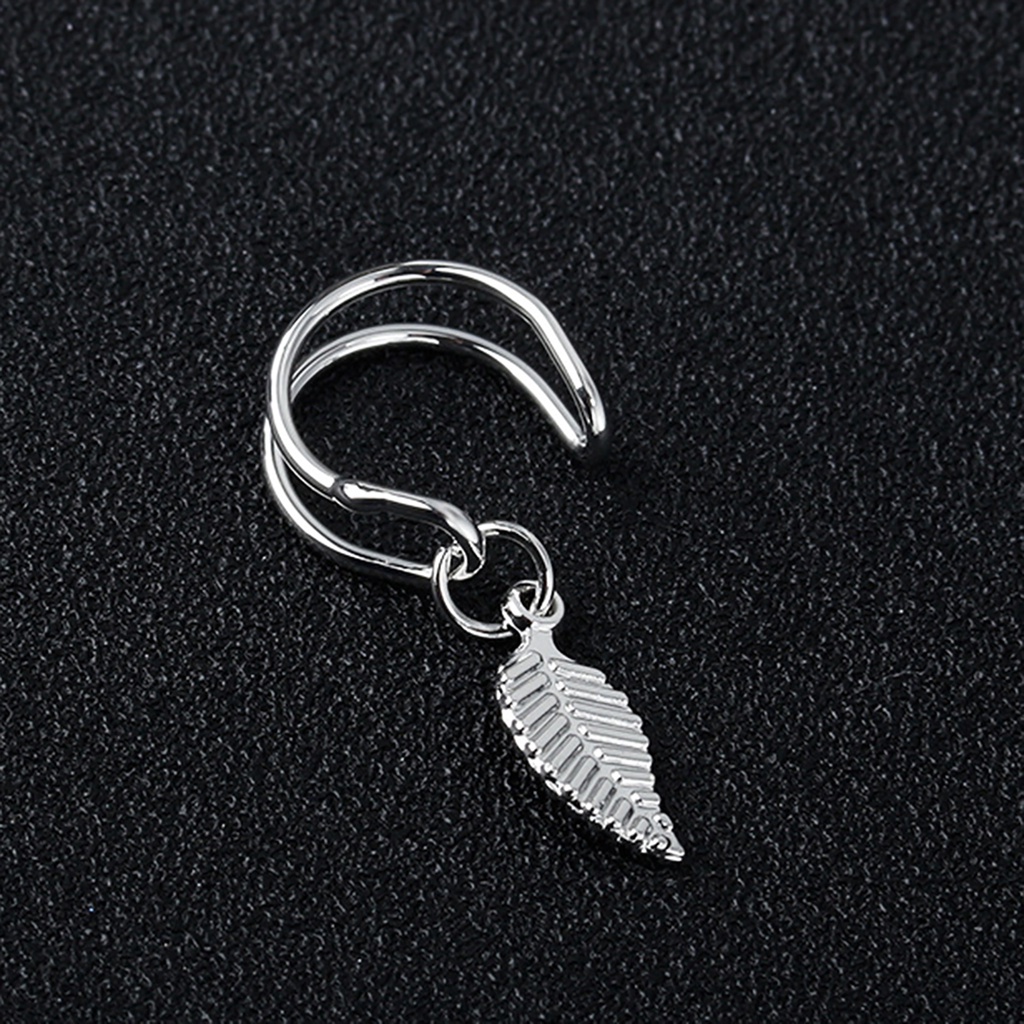 Bông Tai Dạng Kẹp Hình Chiếc Lá Thời Trang