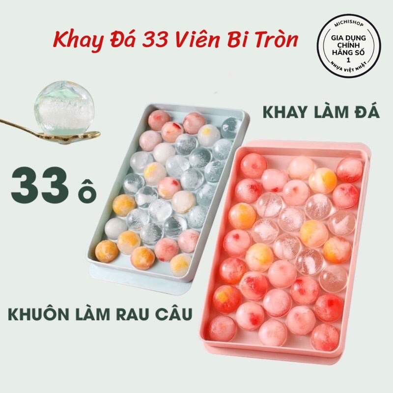 [RẺ VÔ ĐỊCH] Khay Đá Nhựa Dẻo, Vỉ Đá Nhựa Có Nắp Và Không Nắp Bền Đẹp Nhựa Việt Nhật - Khuôn Thạch Rau Câu, Khay Đá Tròn