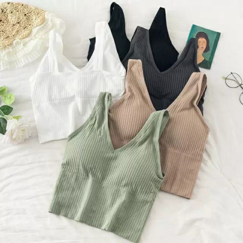 Áo Croptop Len Tăm Co Giãn 4 Chiều Tôn Dáng Phụ Nữ