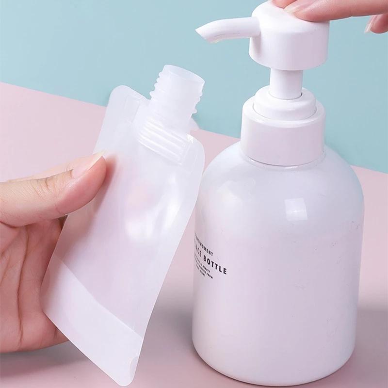 Set 5 Túi Nắp Lật Trong Suốt Đựng Mỹ Phẩm Dung Tích 30/50/100ml Tiện Dụng