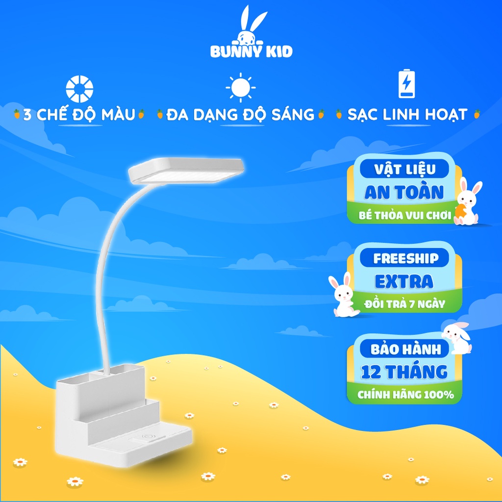 Đèn để bàn, Đèn bàn Led Bunny Kid, Chống cận thị, Tích điện thông minh