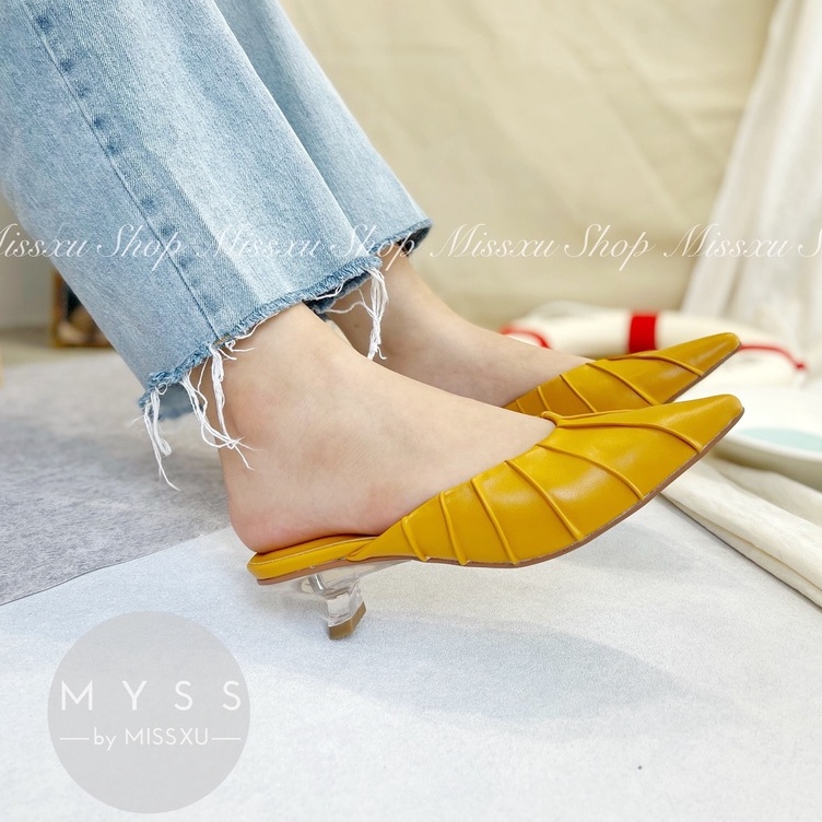 Giày sục nữ mũi nhọn gót nhí 3cm thời trang MYSS - SU100