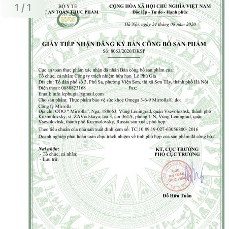 Viên uống Omega 369 Mirrolla Nga 100 viên