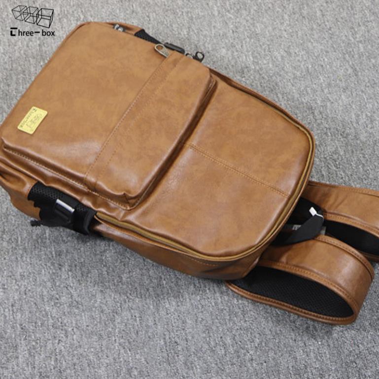 Balo da PU hàng chính hãng Three Box