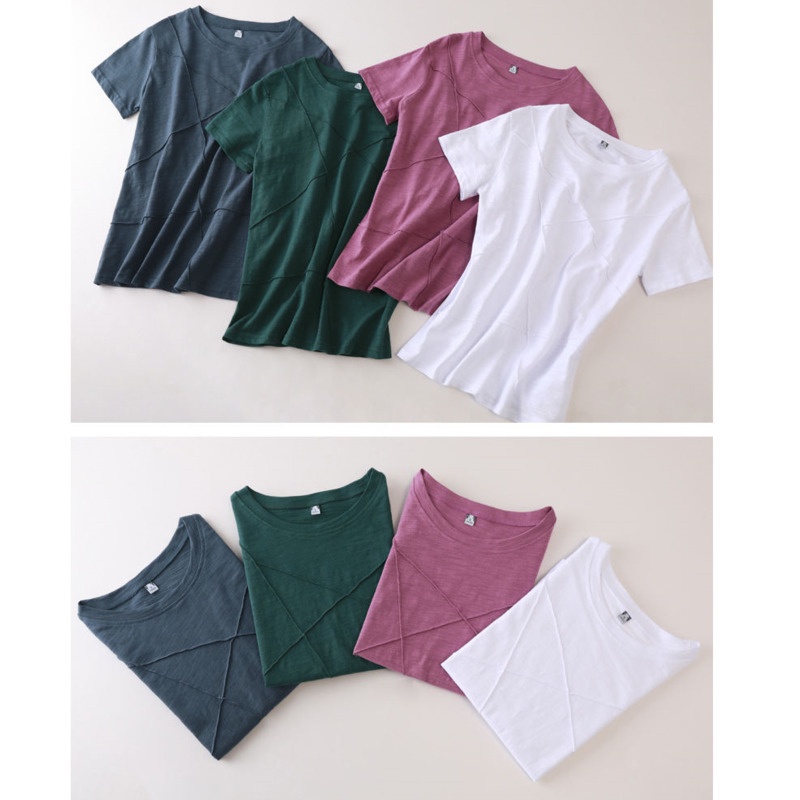 Áo Thun Tay Ngắn Màu Trơn Đơn Giản Cho Nữ 164156 Áo Thun Cotton Dáng Rộng Thiết Kế Đơn Giản Dễ Phối Đồ Cho Mùa Hè