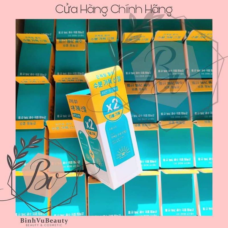 KEM CHỐNG NẮNG XANH OXYGEN WATER LIGHT SUN GEL 60ml  FACE CĂNG BÓNG